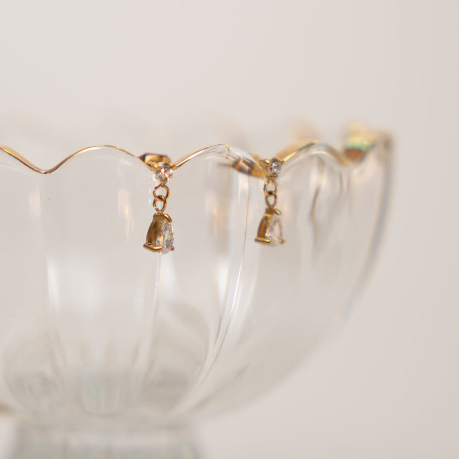 Mira fülbevaló - 18K aranyozott, hipoallergén, vízálló nemesacél