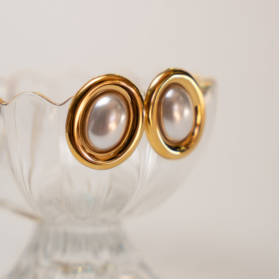 Marceline fülbevaló - 18K aranyozott, hipoallergén, vízálló nemesacél