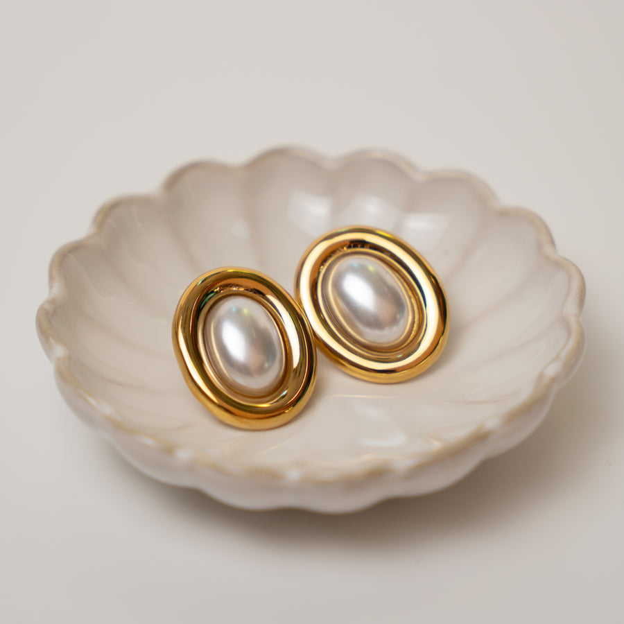 Marceline fülbevaló - 18K aranyozott, hipoallergén, vízálló nemesacél