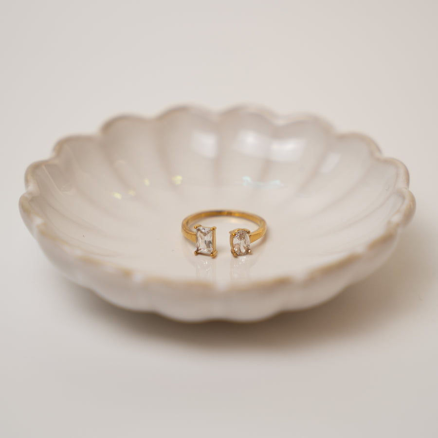 Emerelle gyűrű - 18K aranyozott, hipoallergén, vízálló nemesacél