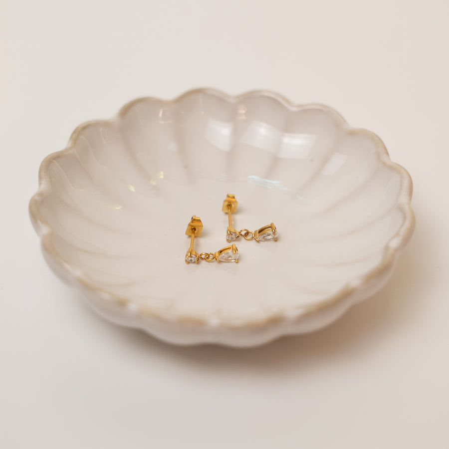 Mira fülbevaló - 18K aranyozott, hipoallergén, vízálló nemesacél