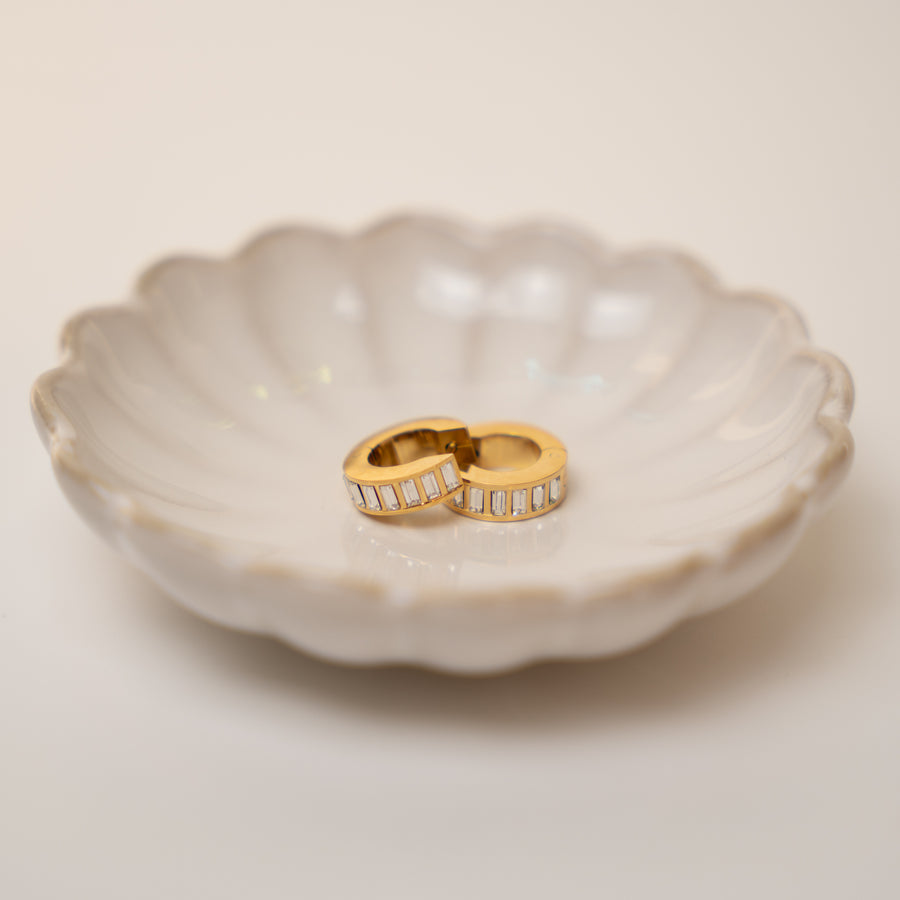 Novalie fülbevaló - 18K aranyozott, hipoallergén, vízálló nemesacél