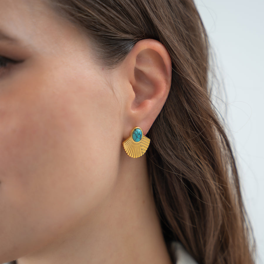 Aurora fülbevaló - 18K aranyozott, hipoallergén, vízálló nemesacél