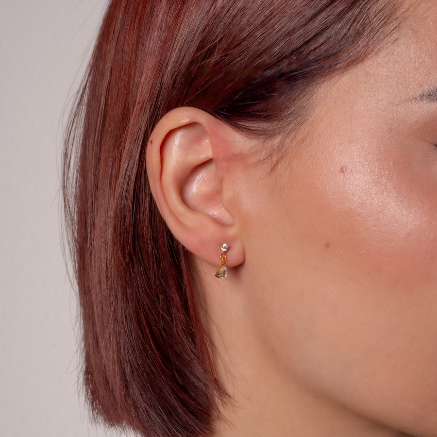 Mira fülbevaló - 18K aranyozott, hipoallergén, vízálló nemesacél
