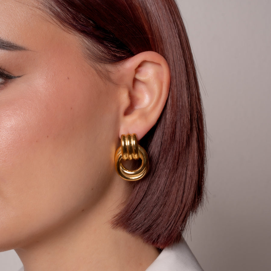 Meliora fülbevaló - 18K aranyozott, hipoallergén, vízálló nemesacél