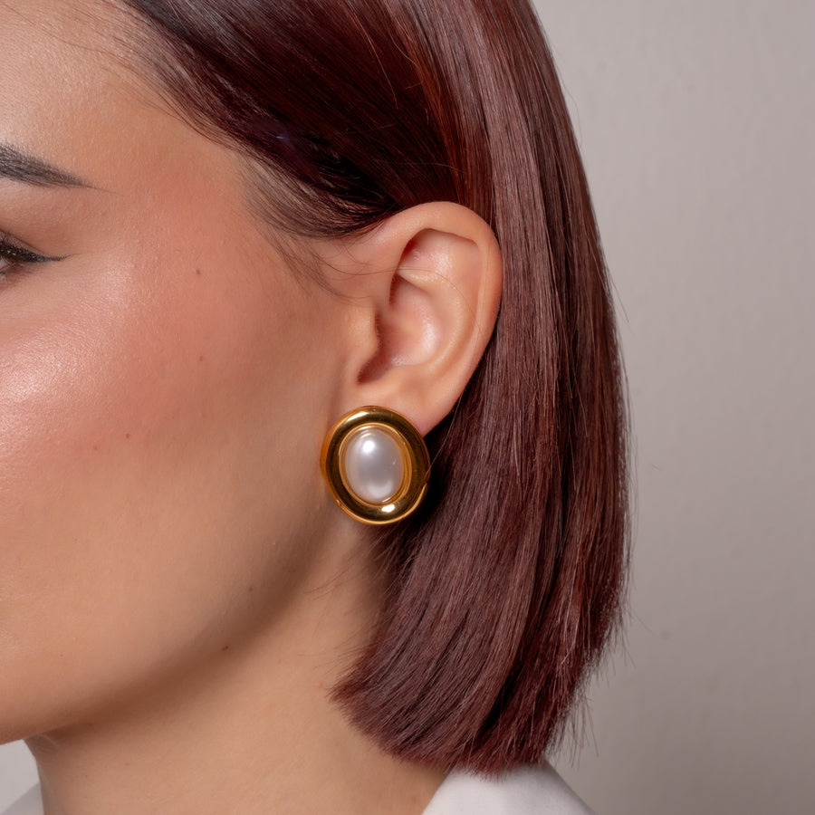 Marceline fülbevaló - 18K aranyozott, hipoallergén, vízálló nemesacél