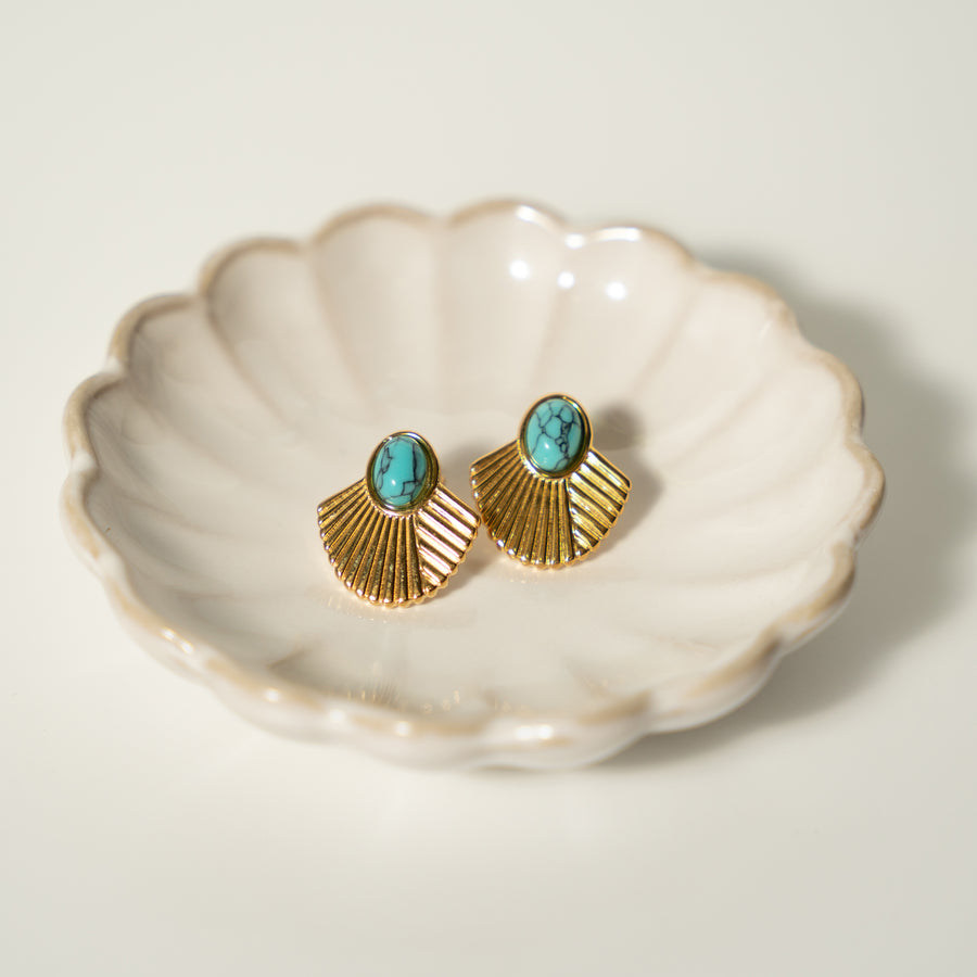 Aurora fülbevaló - 18K aranyozott, hipoallergén, vízálló nemesacél