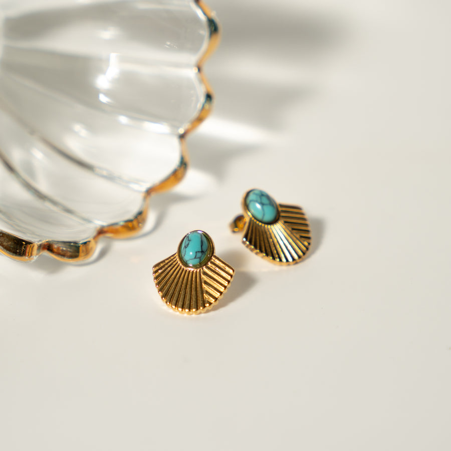 Aurora fülbevaló - 18K aranyozott, hipoallergén, vízálló nemesacél